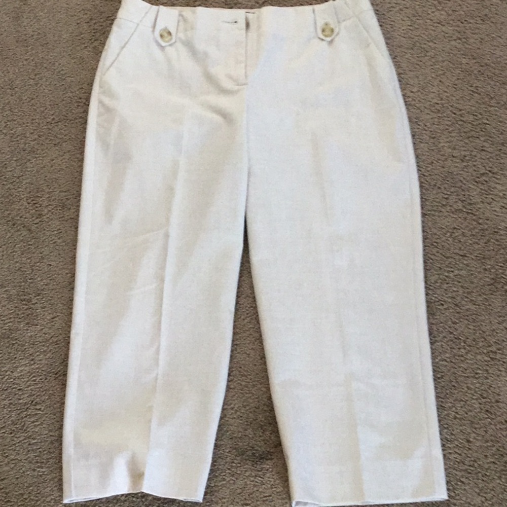 Cream crop pants